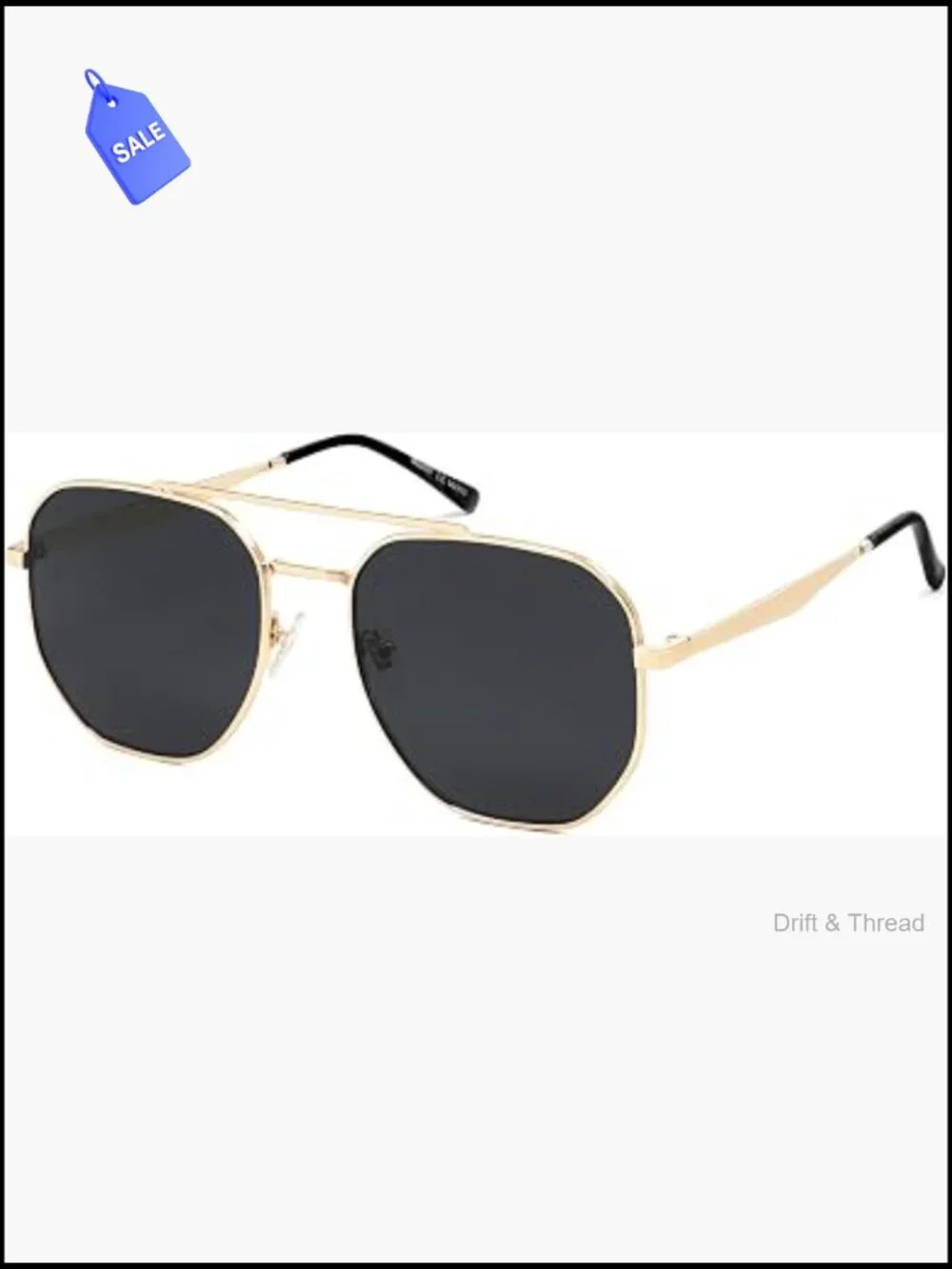 Retro Hexagon Sunglasses UV400 Metal Frame Unisex
